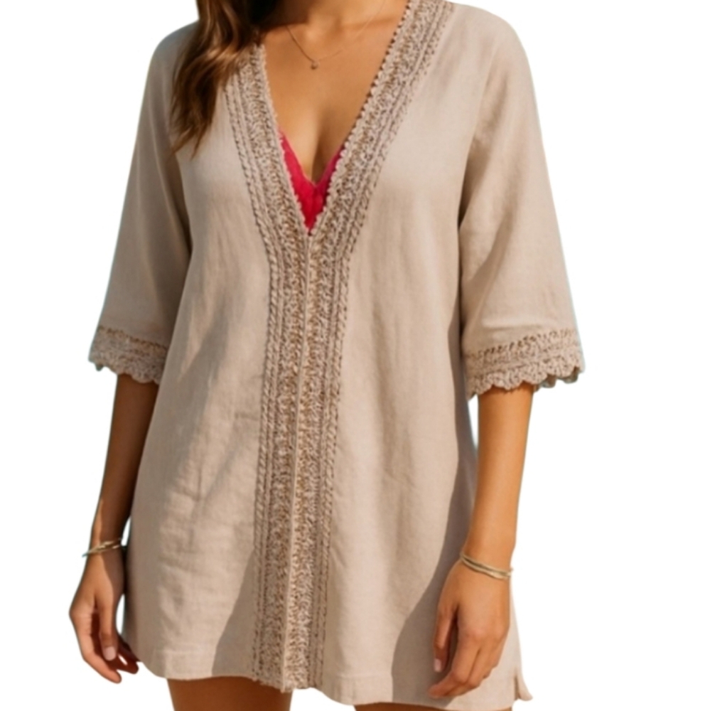 New Seaspice Beige Swimwear Swim Cover Up Medium